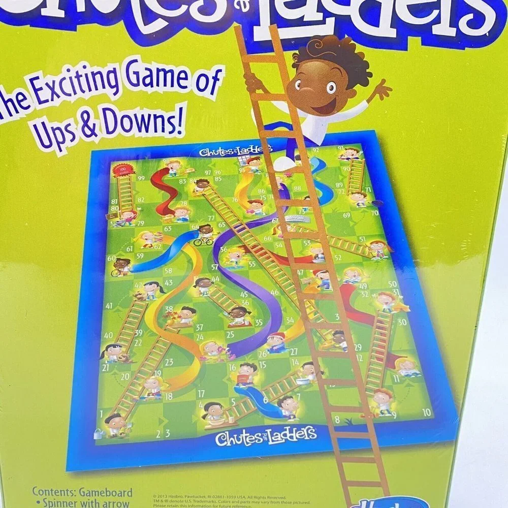 Chutes and‎ Ladders Classic Board Game Hasbro Ages 3+ Brand New